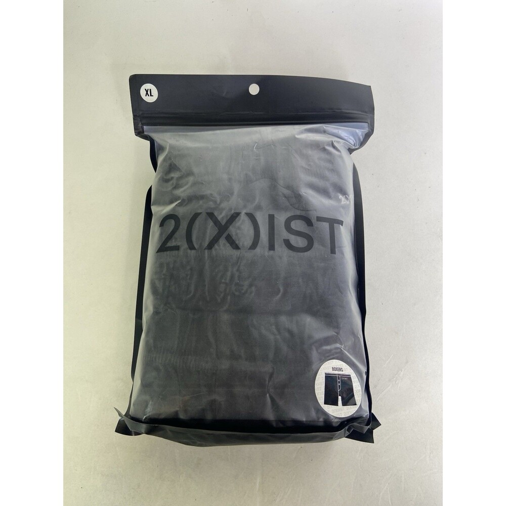 2xist Luxe Pima Cotton 3 Pack Knit Boxer Shorts Black Underwear Mens Size XL